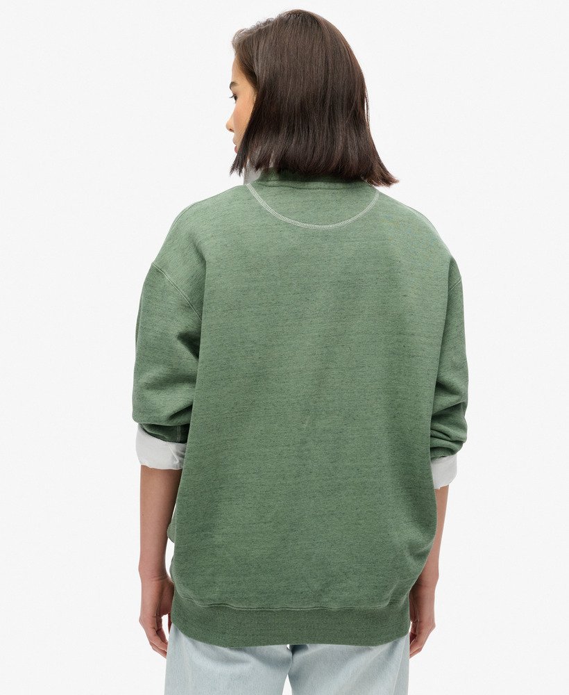 moletom essential logo overdyed na cor verde buffalo