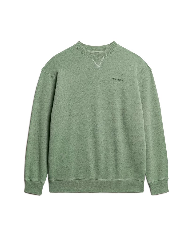 moletom essential logo overdyed na cor verde buffalo