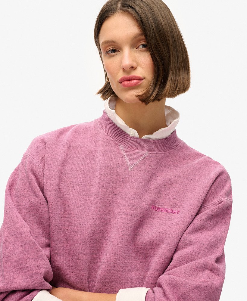 moletom essential logo overdyed em rosa choque