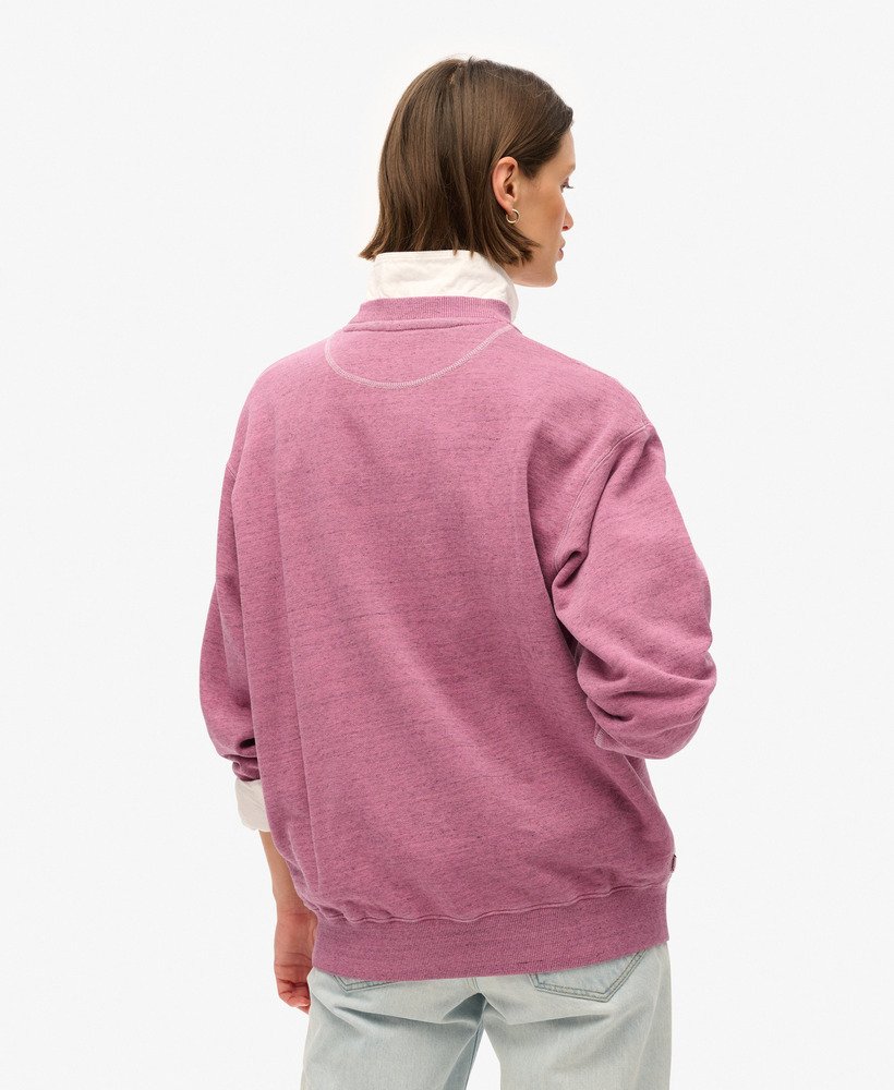 moletom essential logo overdyed em rosa choque