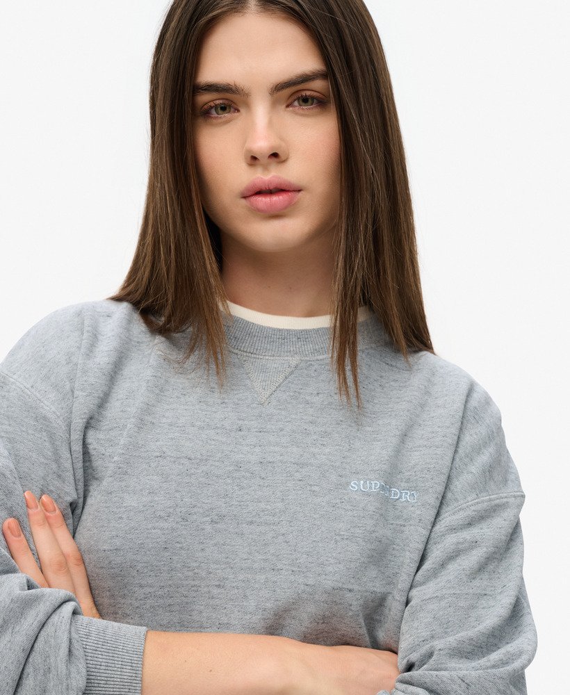 moletom essential logo overdyed na cor azul neblina