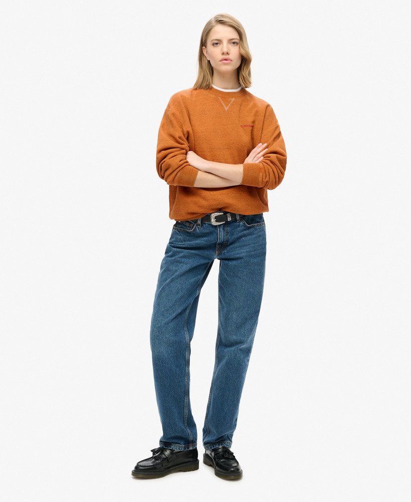 moletom essential logo overdyed na cor laranja denver