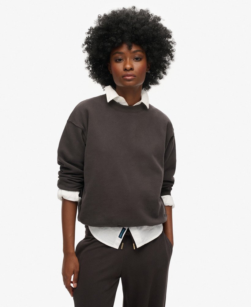 moletom essential logo relaxed fit na cor bison black