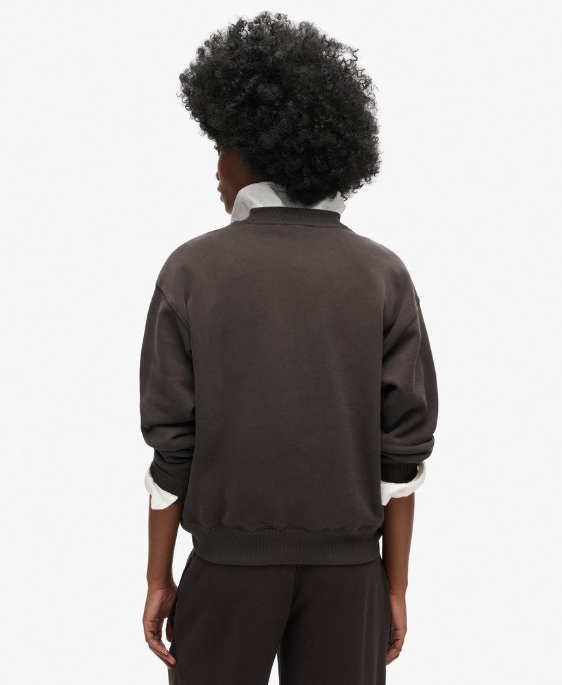 moletom essential logo relaxed fit na cor bison black