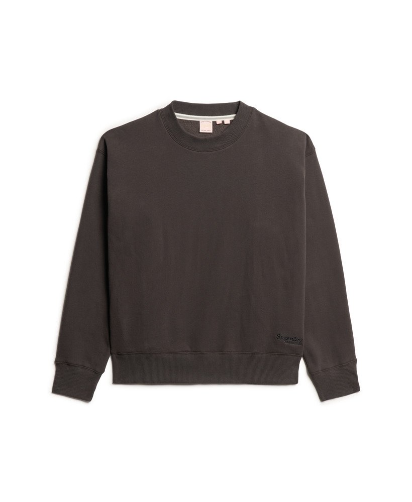 moletom essential logo relaxed fit na cor bison black