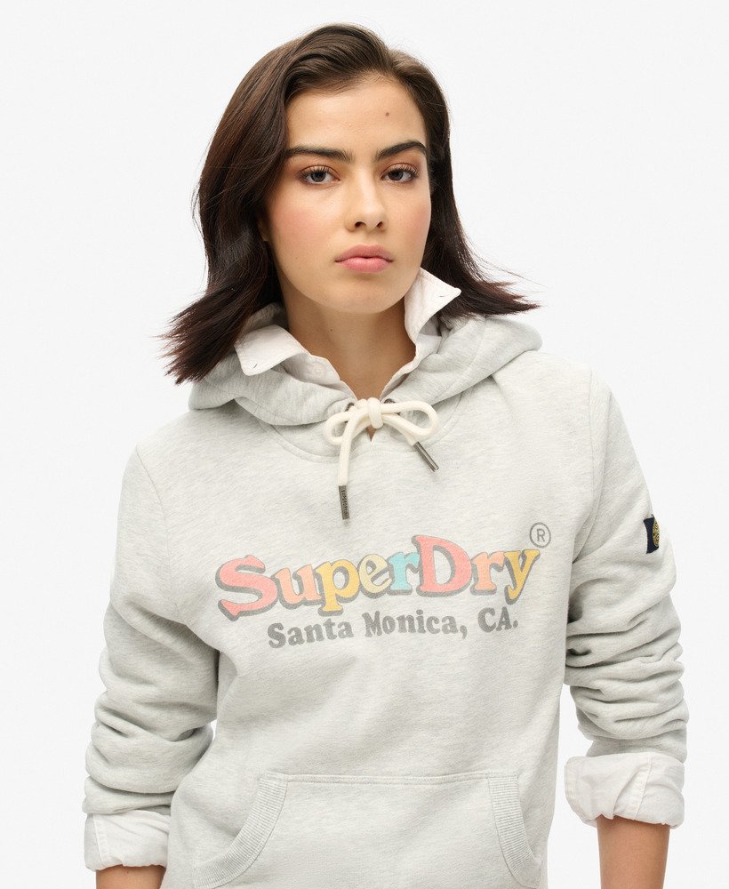moletom com capuz rainbow logo na cor cinza mesclado glacier