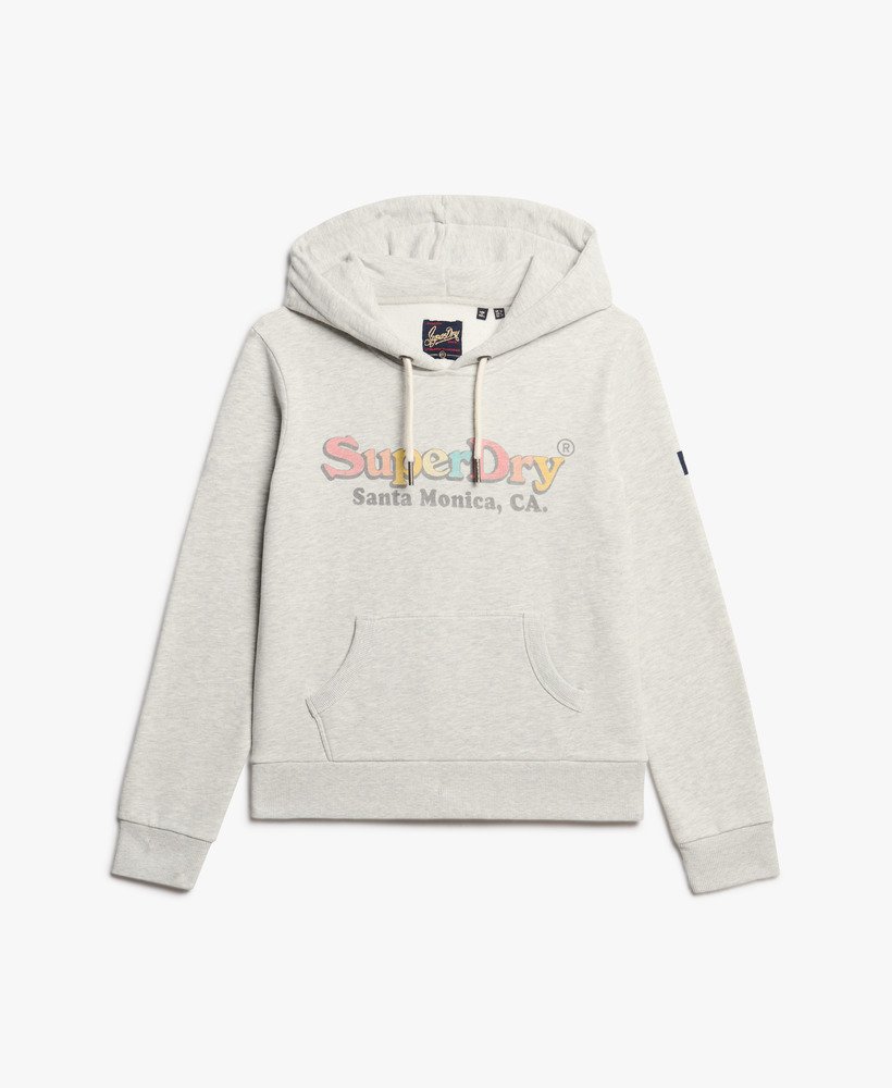 moletom com capuz rainbow logo na cor cinza mesclado glacier