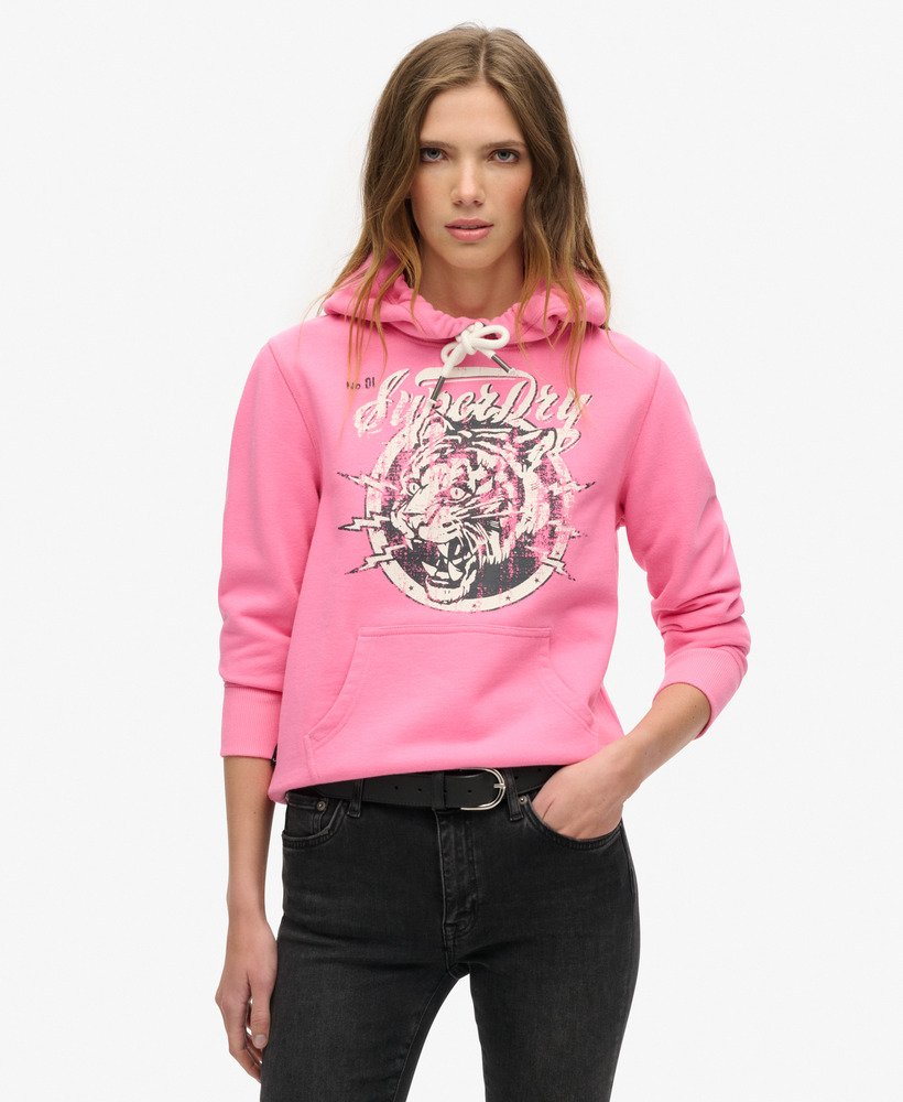 moletom com capuz archive graphic na cor rosa marne