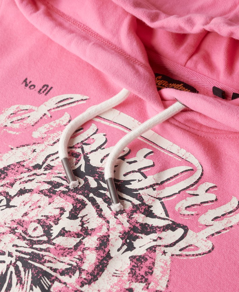 moletom com capuz archive graphic na cor rosa marne