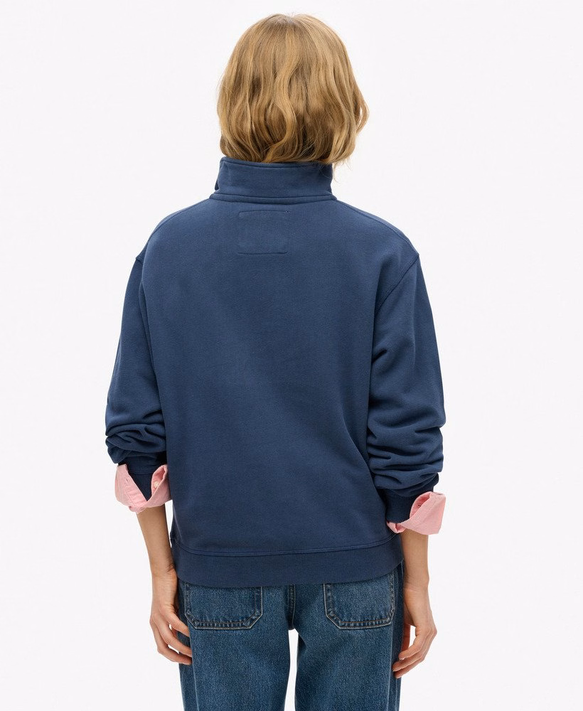 Moletom Athletic Essentials com gola e meio zíper