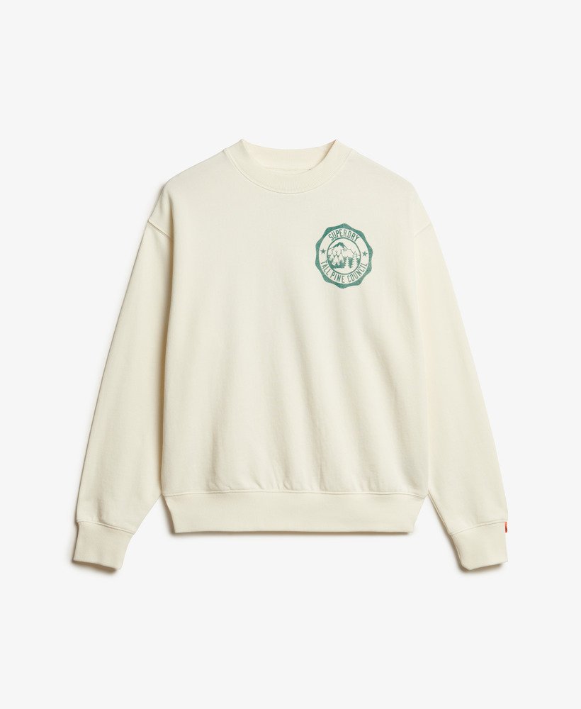 moletom lo-fi outdoor mono loose crew na cor creme