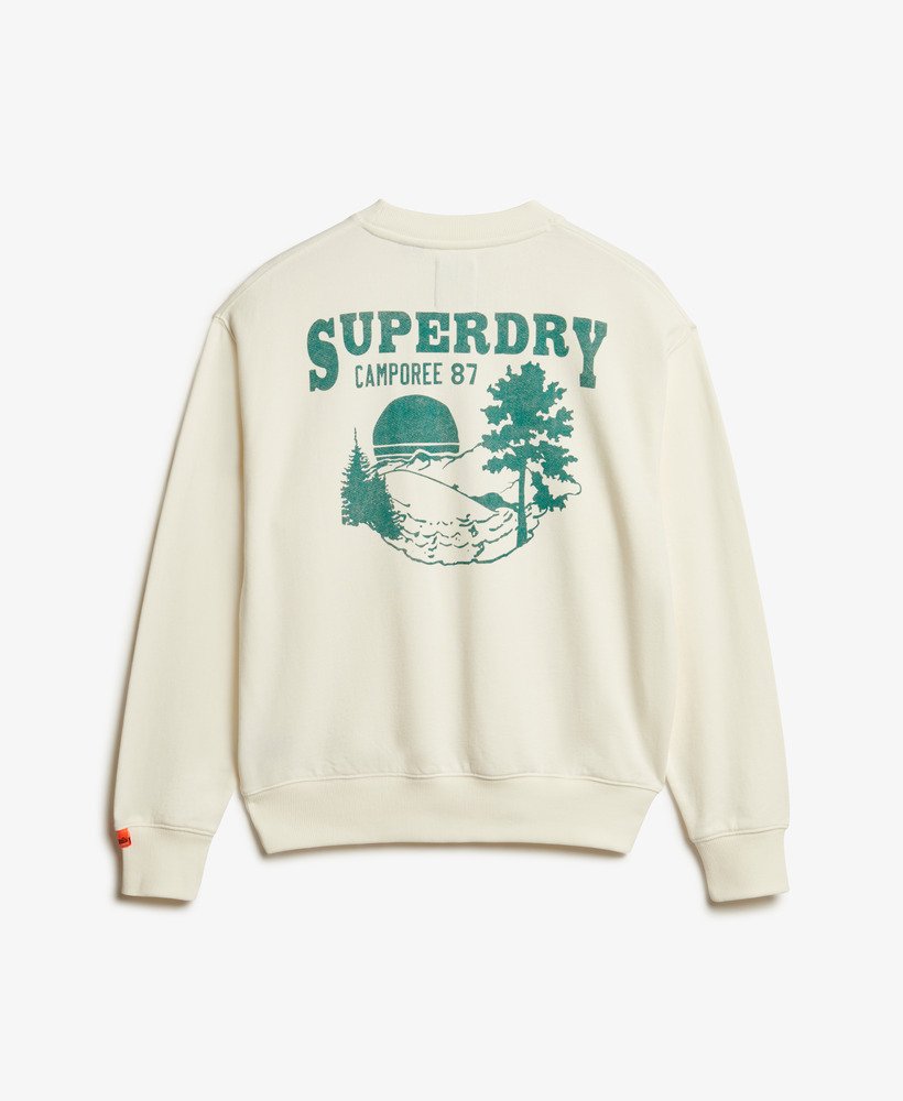 moletom lo-fi outdoor mono loose crew na cor creme