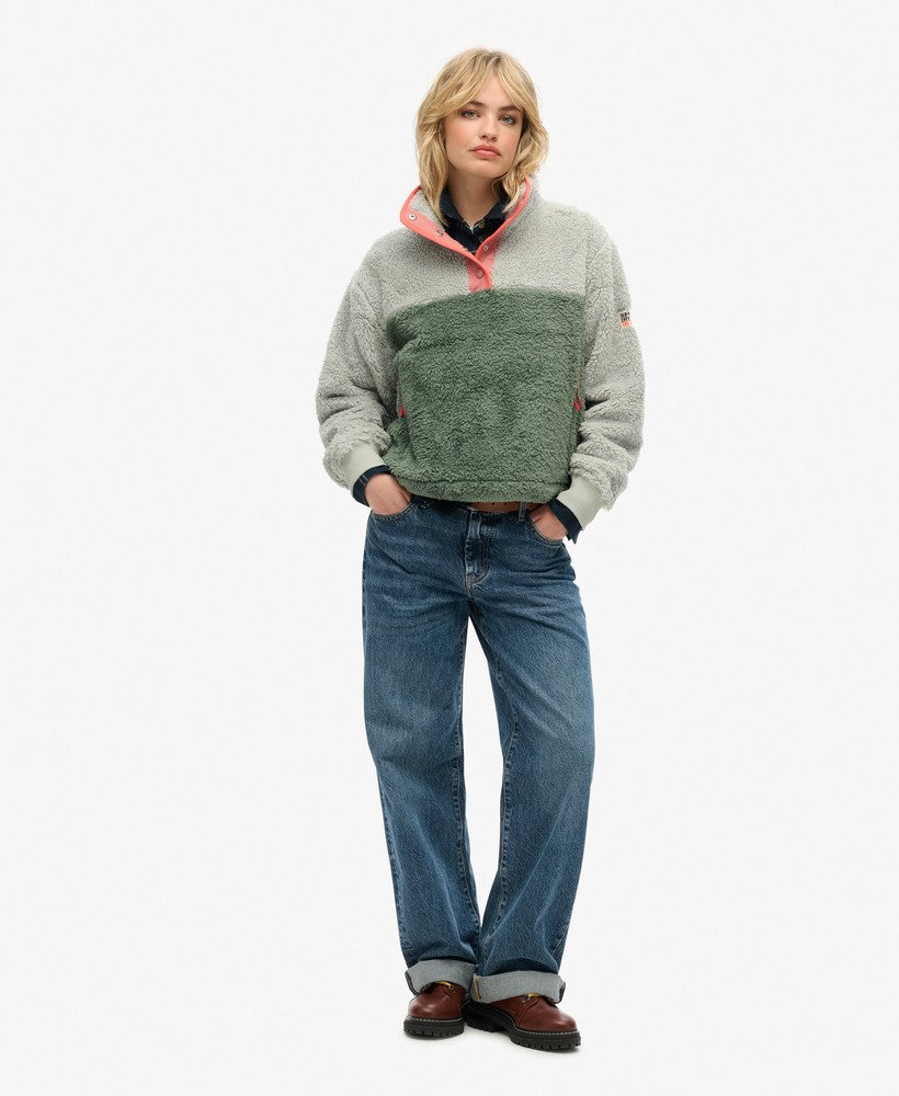 suéter henley super macio mash up na cor cinza puritano