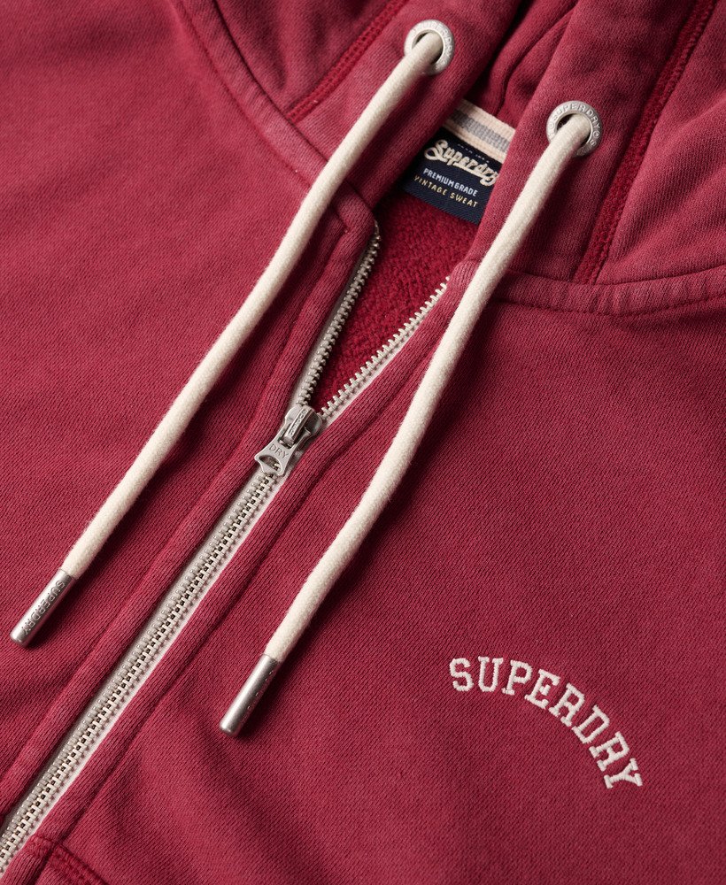 moletom cropped com zíper e logo essencial na cor vermelho bordô