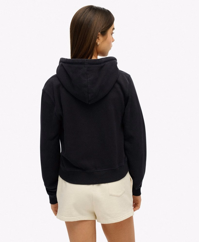 Moletom com zíper cropped e modelagem relaxada da Athletic Essentials