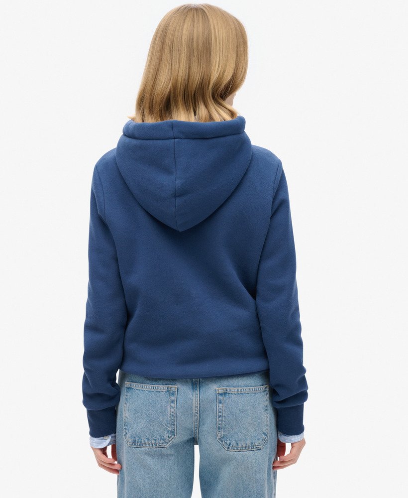 moletom luxe com logo metálico na cor azul mar dos sargaços