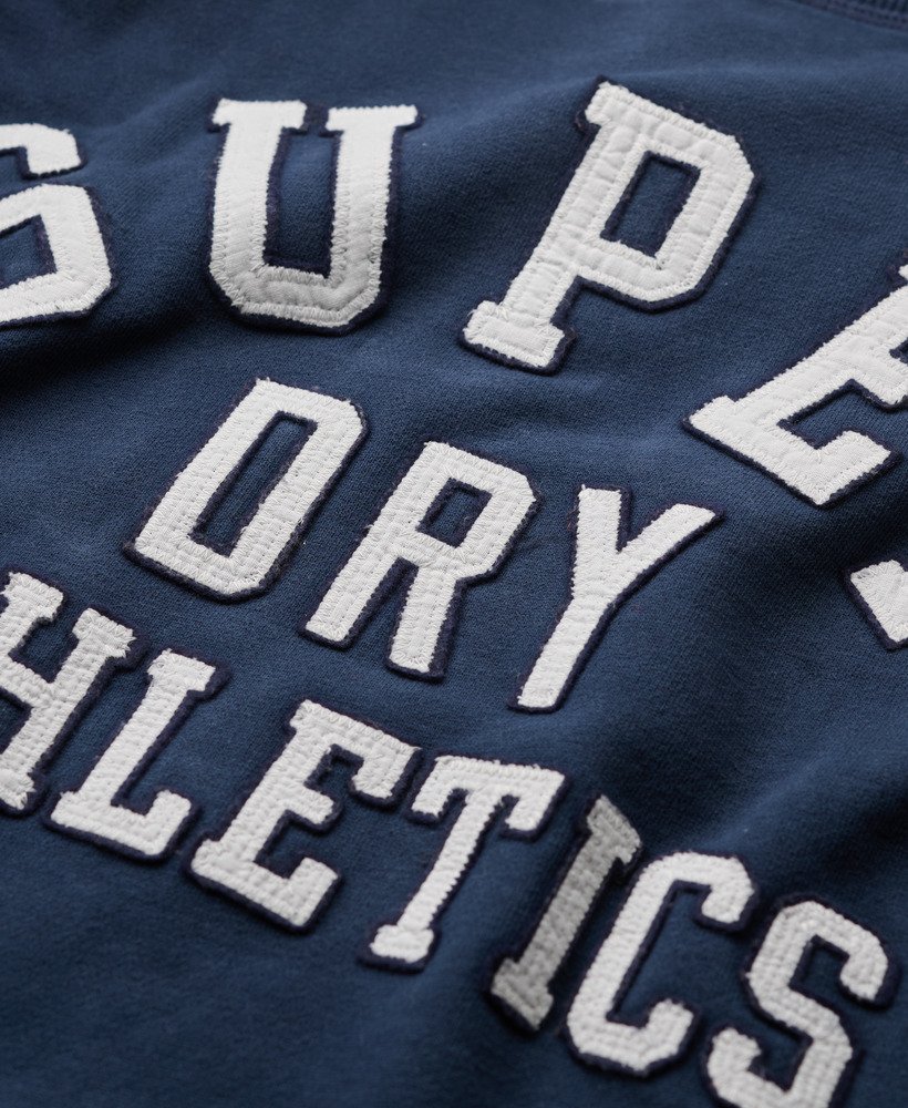 moletom athletic essentials relaxed applique na cor azul marinho mais intenso.