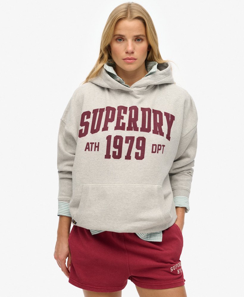 moletom com capuz athletic essentials relaxed na cor glacier grey mescl