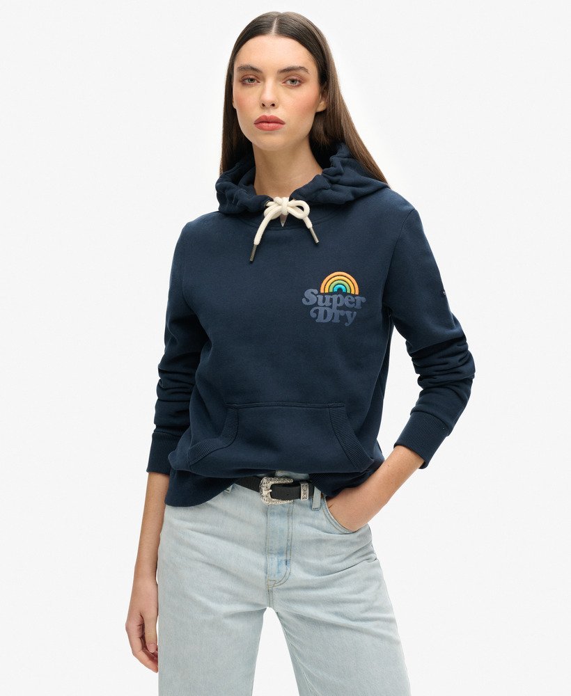moletom vintage rainbow na cor azul marinho eclipse