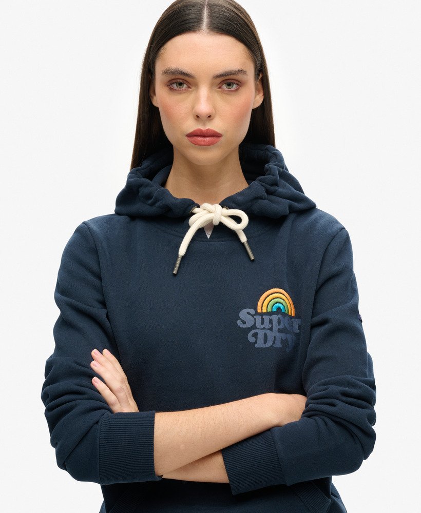 moletom vintage rainbow na cor azul marinho eclipse