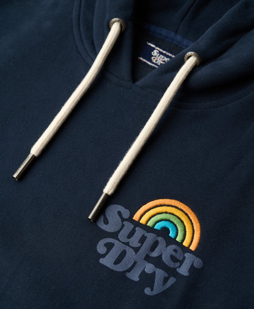 moletom vintage rainbow na cor azul marinho eclipse