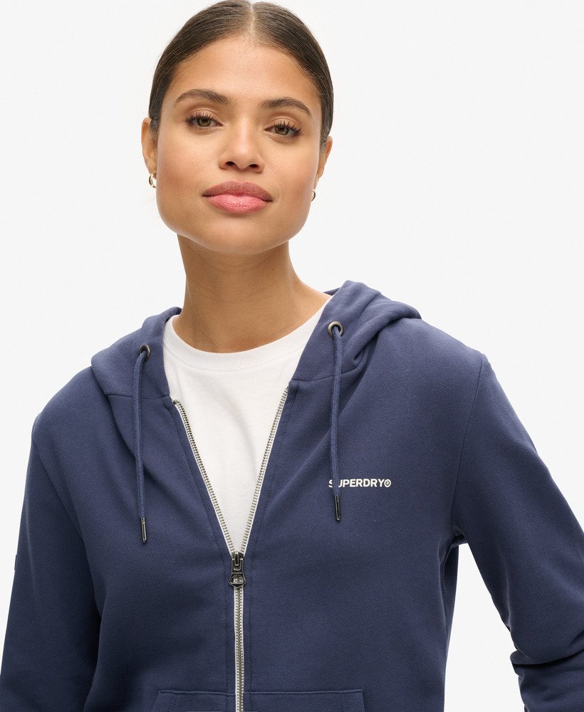moletom com zíper liso na cor lauren navy