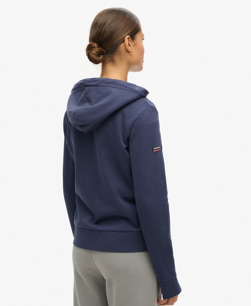 moletom com zíper liso na cor lauren navy