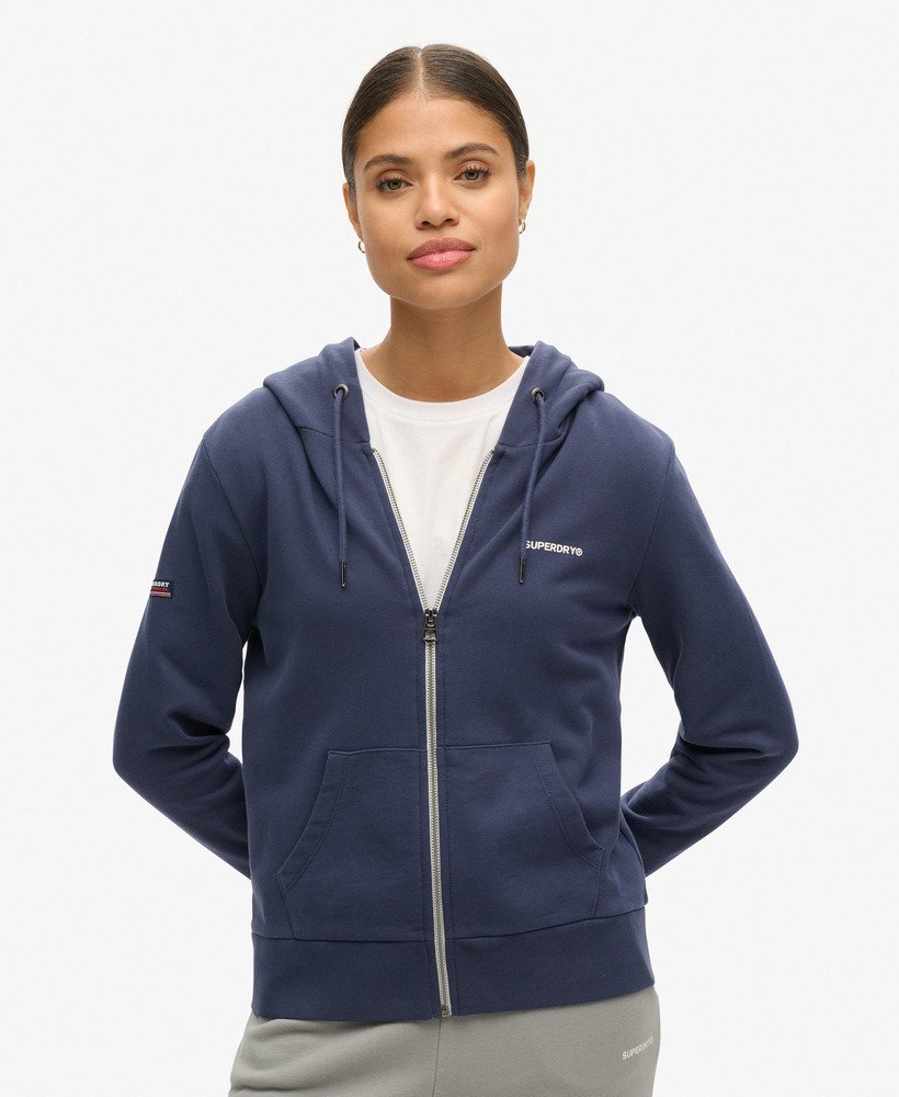 moletom com zíper liso na cor lauren navy