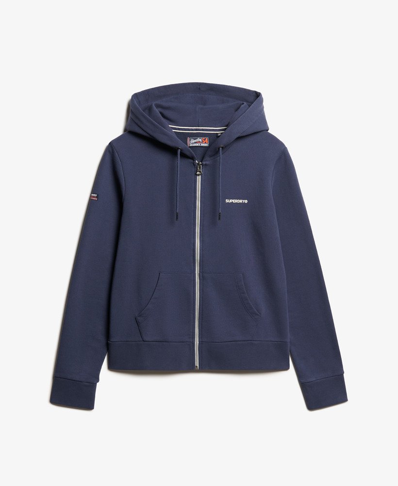 moletom com zíper liso na cor lauren navy
