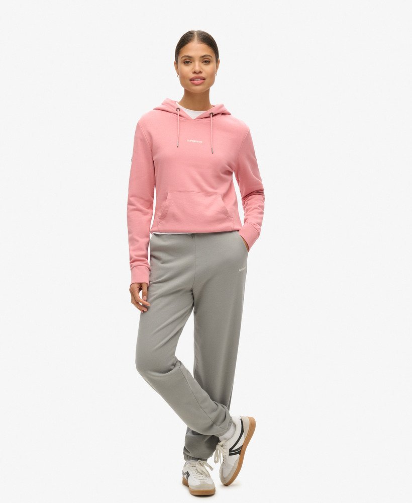 moletom liso com capuz na cor rosa-fumaça