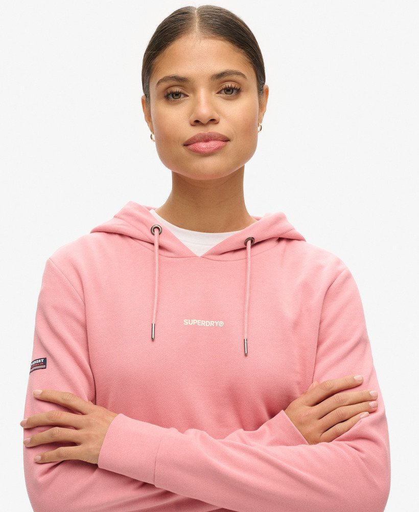 moletom liso com capuz na cor rosa-fumaça