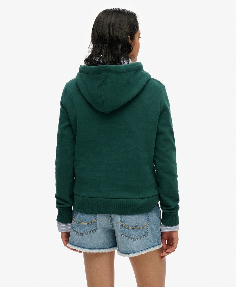 moletom com capuz stacked na cor verde pinho escuro