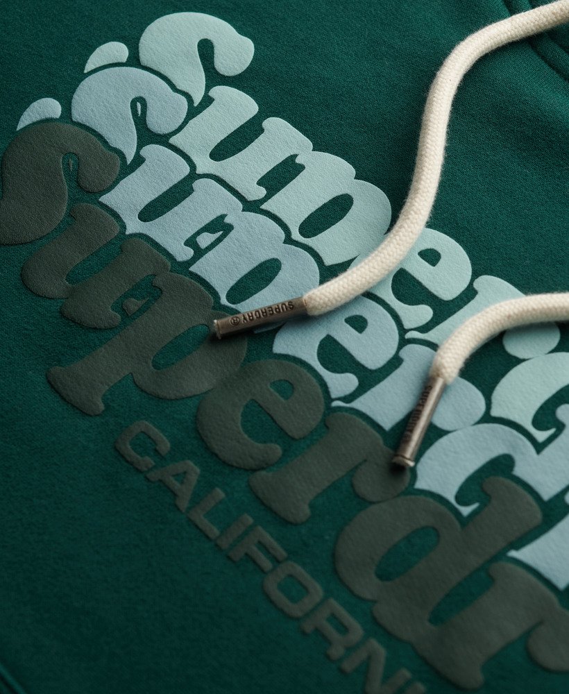 moletom com capuz stacked na cor verde pinho escuro