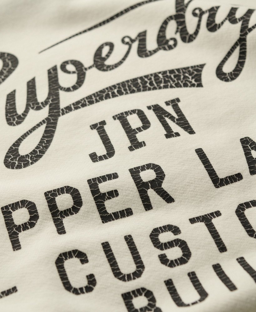 moletom oversized copper label com estampa gráfica na cor creme