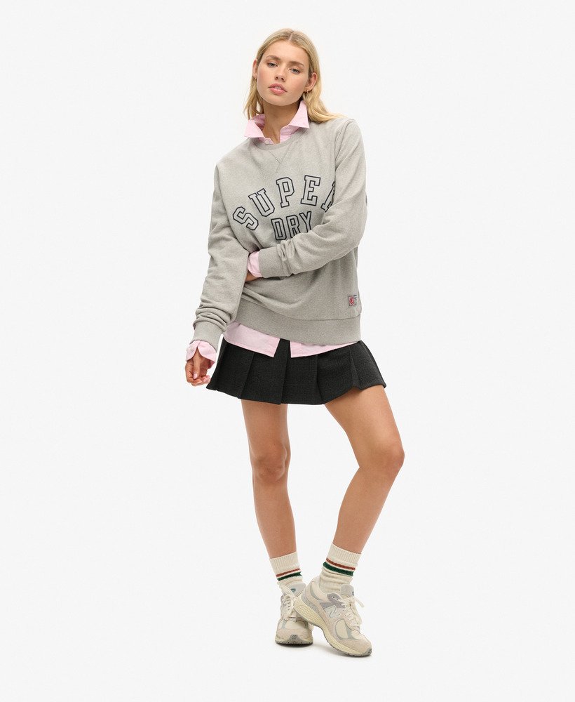 moletom esportivo oversized com estampa na cor cinza mescla.