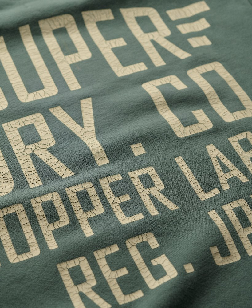 moletom oversized copper label graphic crew na cor verde drius