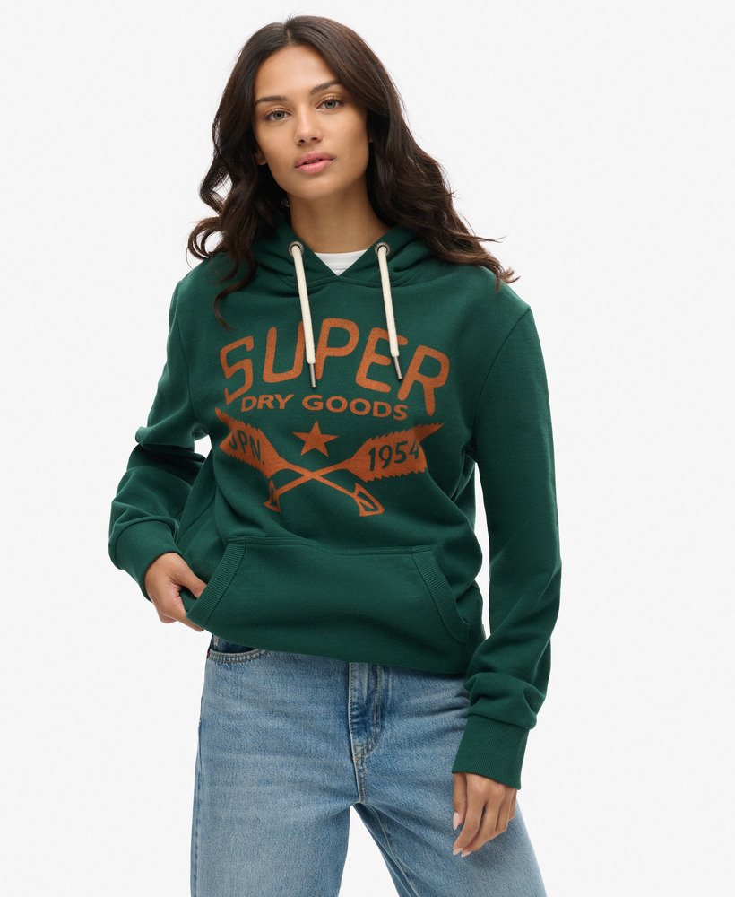 moletom oversized com capuz estampado para atividades ao ar livre na cor bengreen mescla.