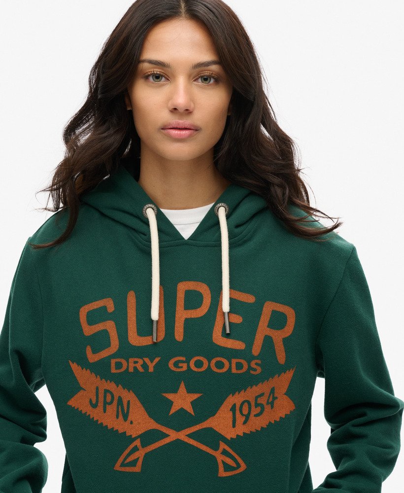 moletom oversized com capuz estampado para atividades ao ar livre na cor bengreen mescla.