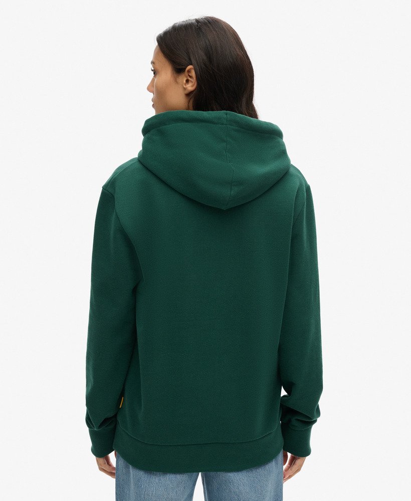 moletom oversized com capuz estampado para atividades ao ar livre na cor bengreen mescla.