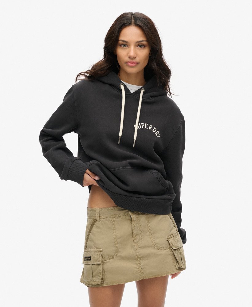 moletom oversized com estampa de tatuagem na cor preta.