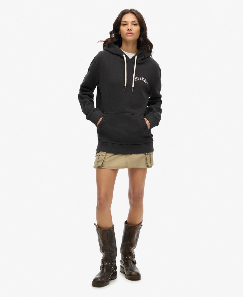 moletom oversized com estampa de tatuagem na cor preta.