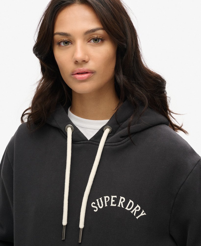 moletom oversized com estampa de tatuagem na cor preta.