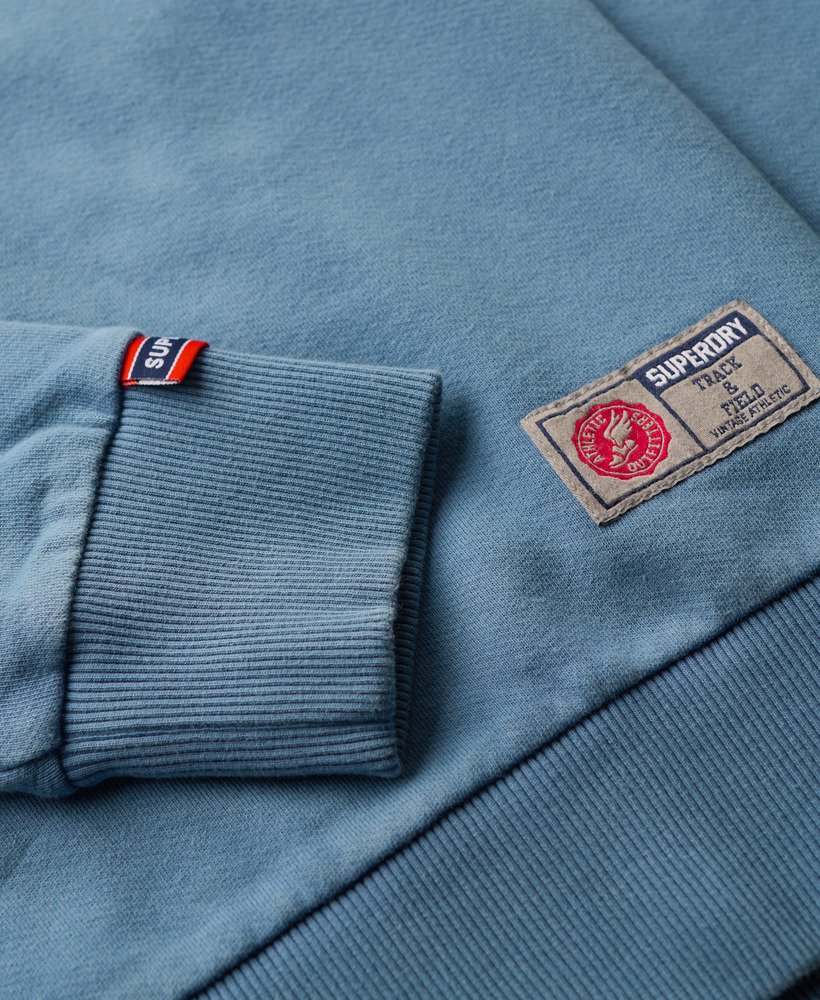 moletom esportivo oversized com estampa na cor azul wedgewood