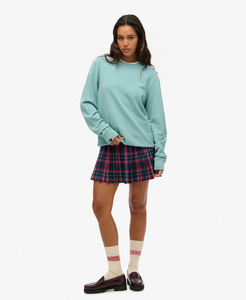 moletom clássico essencial oversized na cor azul camélia