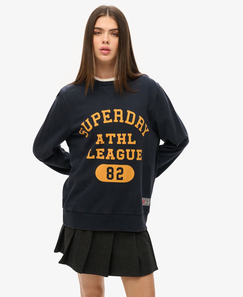 moletom esportivo oversized com estampa na cor azul marinho eclipse.