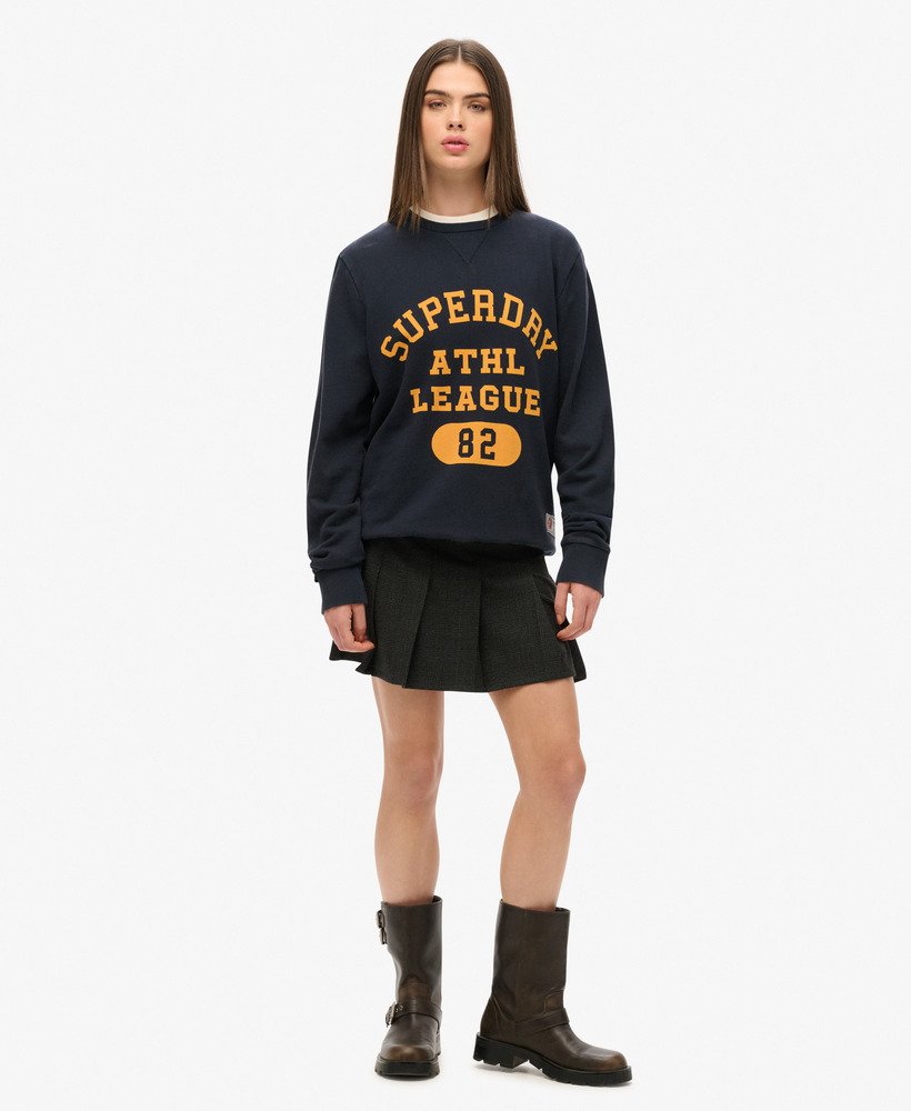 moletom esportivo oversized com estampa na cor azul marinho eclipse.