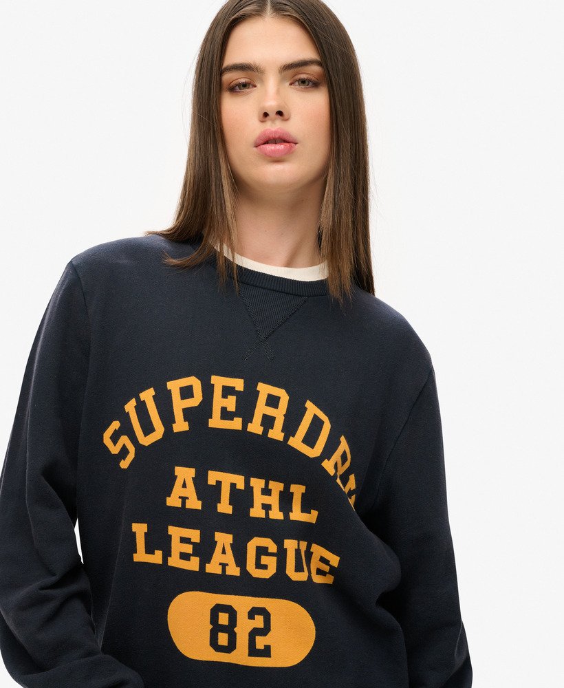moletom esportivo oversized com estampa na cor azul marinho eclipse.