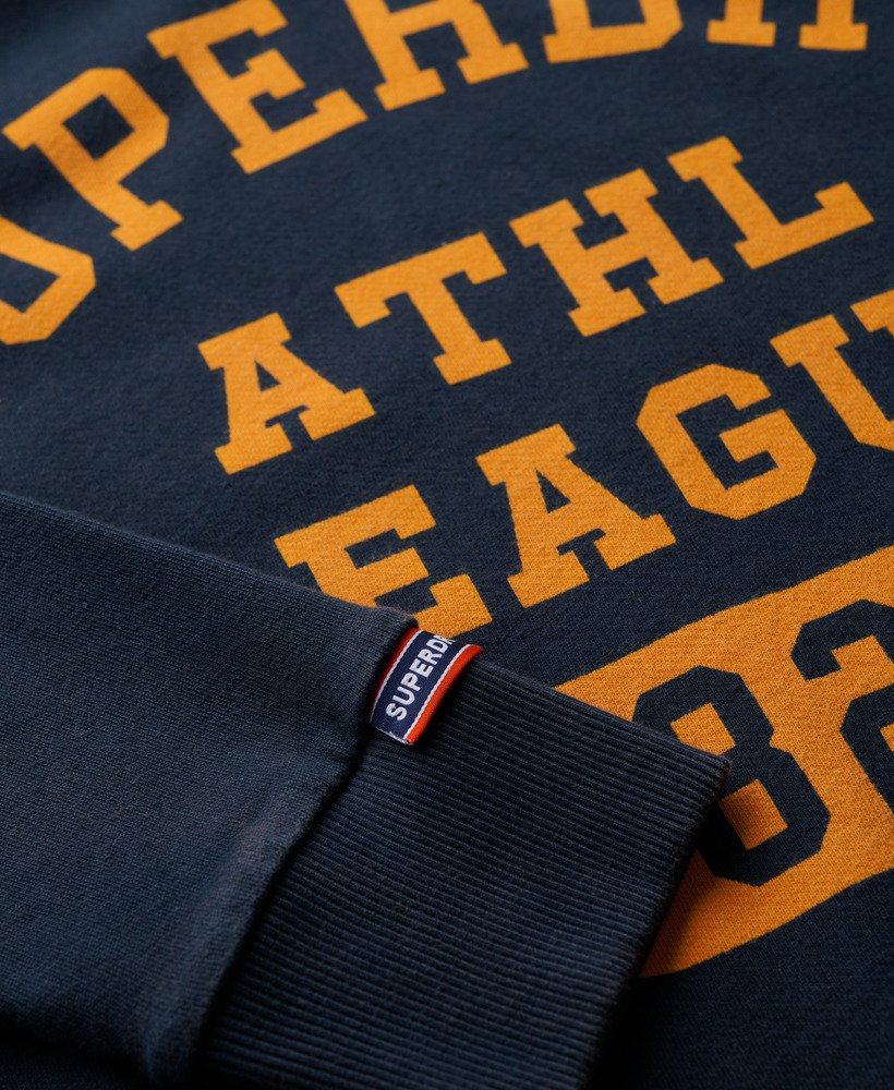 moletom esportivo oversized com estampa na cor azul marinho eclipse.