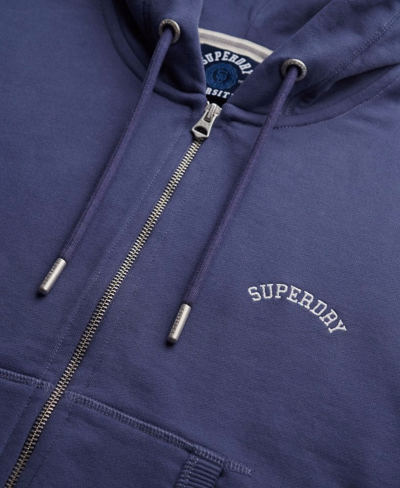 Moletom cropped com zíper e logo essencial