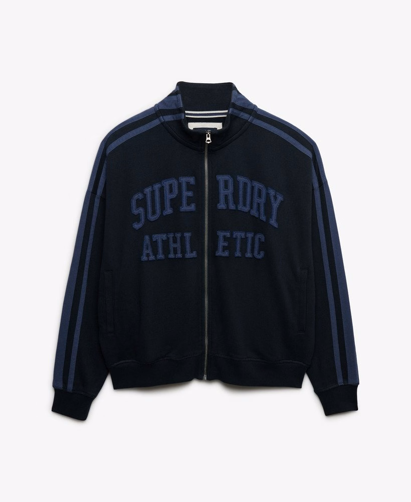 Jaqueta esportiva folgada com zíper e apliques da Athletic Essentials